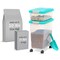 IRIS USA 30lbs+11lbs Airtight Pet Food Storage Container Combo with Scoop and Casters, up to 41lbs
